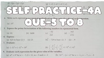 new learning composite mathematics class 7 self practice 4a | schand maths class7 solutions chapter4