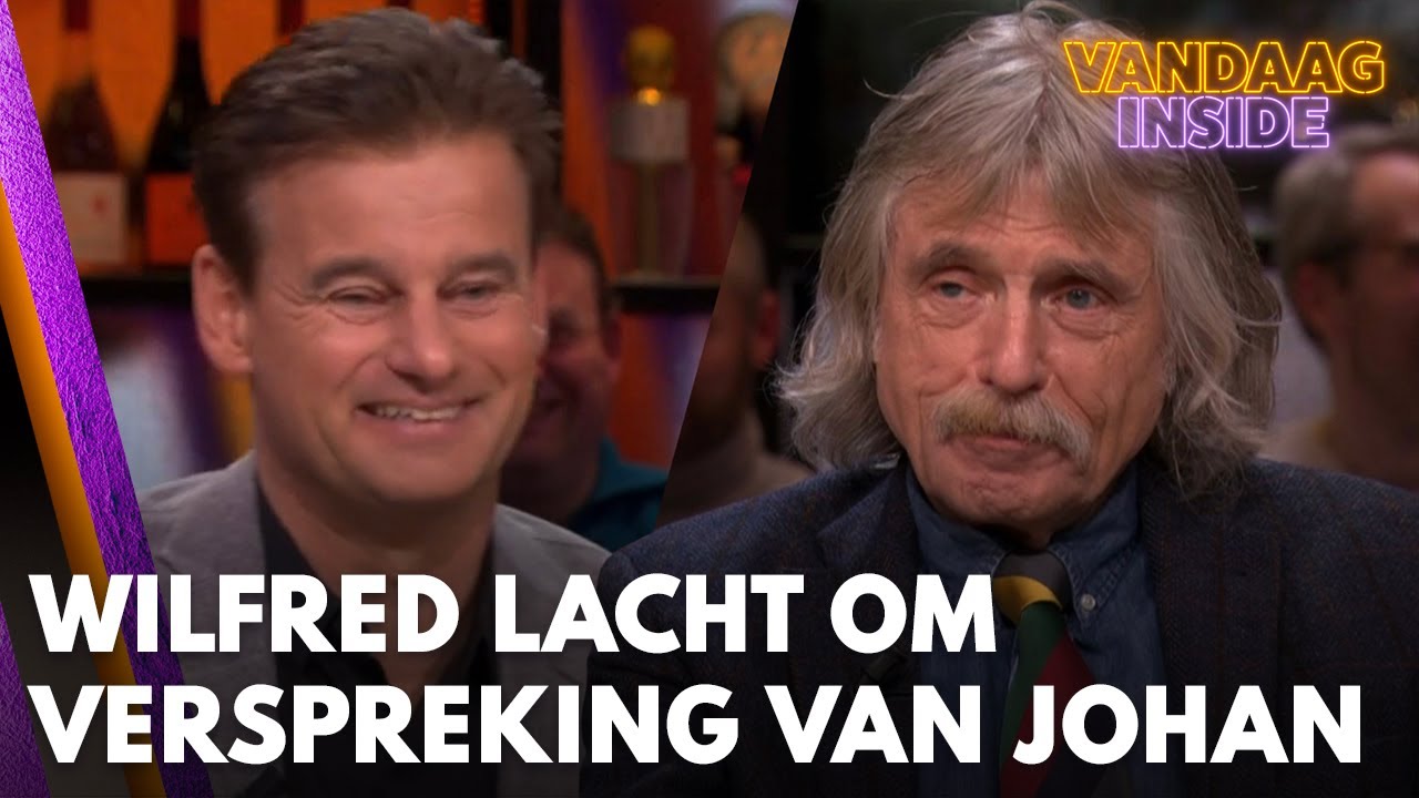 Wilfred moet lachen om verspreking van Johan: 'Dick Stoof' | VANDAAG INSIDE