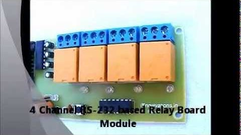 4 channel RS 232 based Relay Board Module
