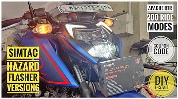 2021 BS6 TVS APACHE RTR 200 4V | Simtac Plug & Play Indicator Flasher | DIY Install | DNA VLOGS