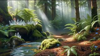 Crystal Fern Glade 🌿for Anxiety Relief, Relaxation &amp; Meditation ✨1 HR