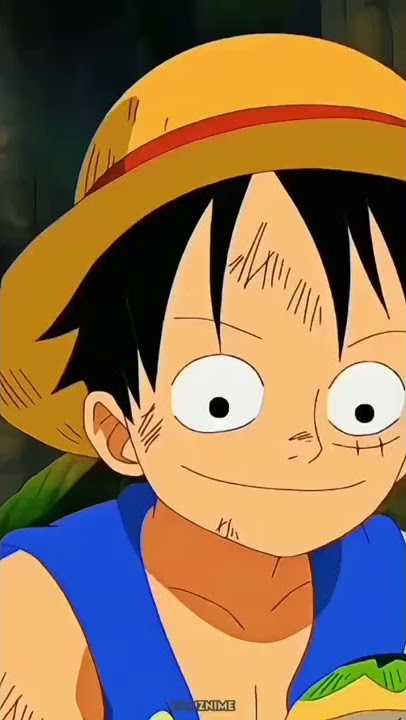momen Luffy memakan jamur tertawa