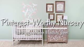 Nursery Transformation With Stencils by Cutting Edge Stencils and Modern Masters' Paint!