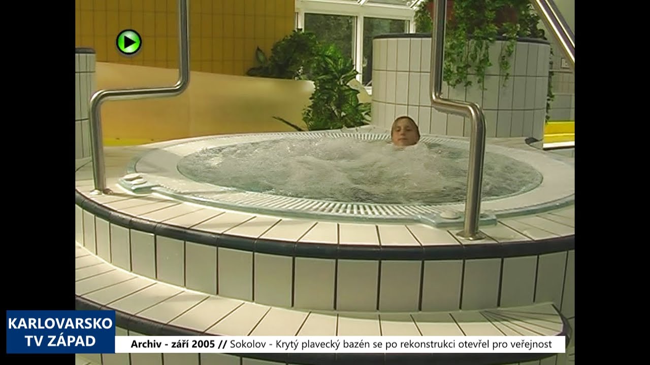 2005 – Sokolov: Krytý plavecký bazén se po rekonstrukci otevřel pro veřejnost (TV Západ)