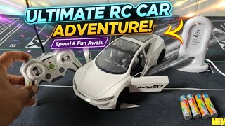 1:24 Scale RC Tesla Roadster Unboxing | Alloy Electric Supercar with Charging Dock 🚛