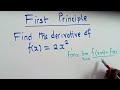 Differentiate || f(x)=2x² || by First principle || Calculus ||