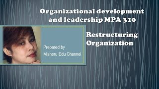 Restructuring Organization 001