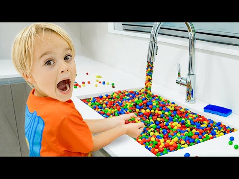 Historia de juguetes para niños sobre el grifo mágico con Chris