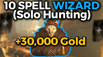 10 SPELL SOLO WIZARD HUNTING (30,000+ Gold Profit) - Dark and Darker Gameplay