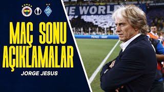 Teknik Direktörümüz Jorge Jesustan Maç Sonu Açıklamalar