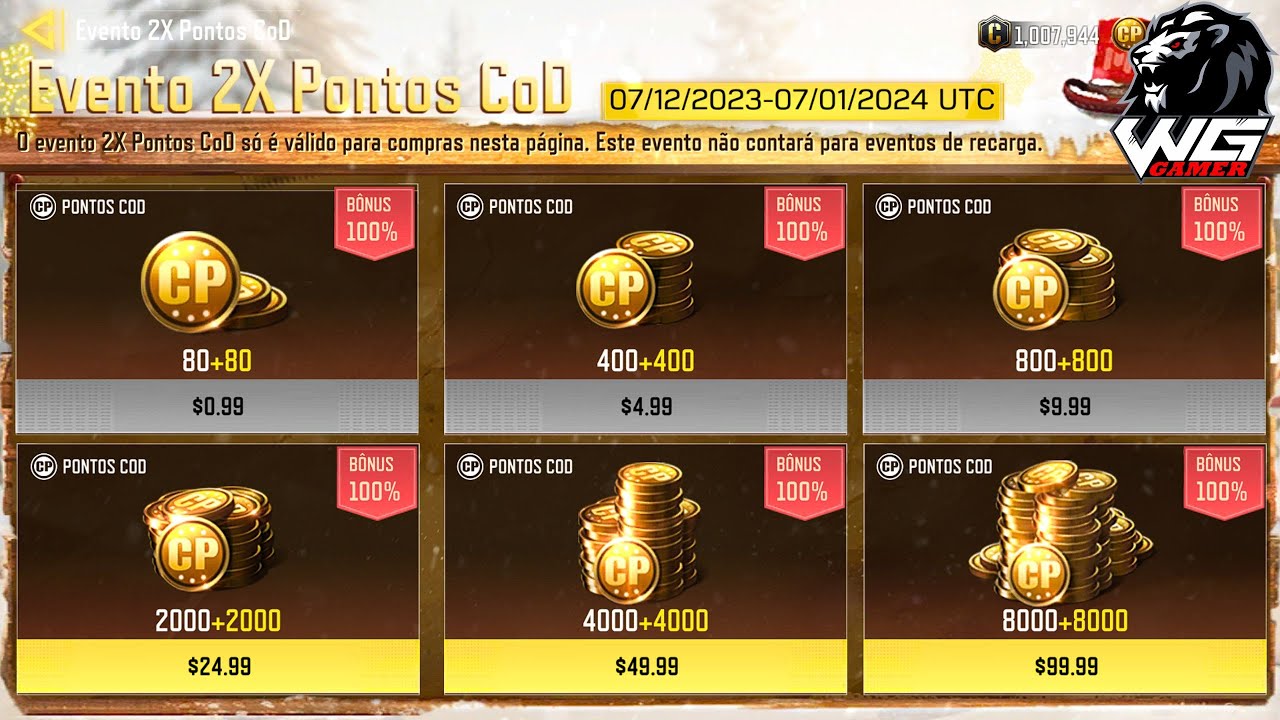 Tudo Sobre o Novo Evento : BÔNUS DE RECARGA E BÔNUS DE REEMBOLSO DE CPS - Call  Of Duty Mobile 