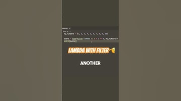 Python Functions: Lambda Function With Filter Function
