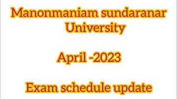 manonmaniyam sundaranar University exam time table for April 2023 | time table for bsc/bca