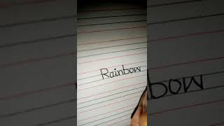 Rainbow spelling &handwriting in simple writing #youtubeshorts #ytshort