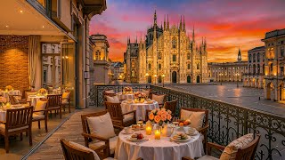Soft Romantic Milan Evening Café Jazz ☕ Cozy Balcony Smooth Jazz to Relax screenshot 4