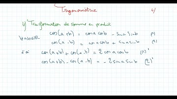 Transformations trigonométrique Niveau première - (Partie 4) #mathématiques