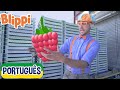 Blippi Português Visita uma Fábrica de Framboesas + mais vídeos educativos infantis