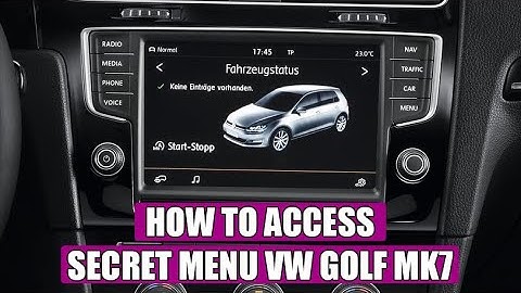 How to access HIDDEN / SECRET MENU VW Golf MK7 - easy steps