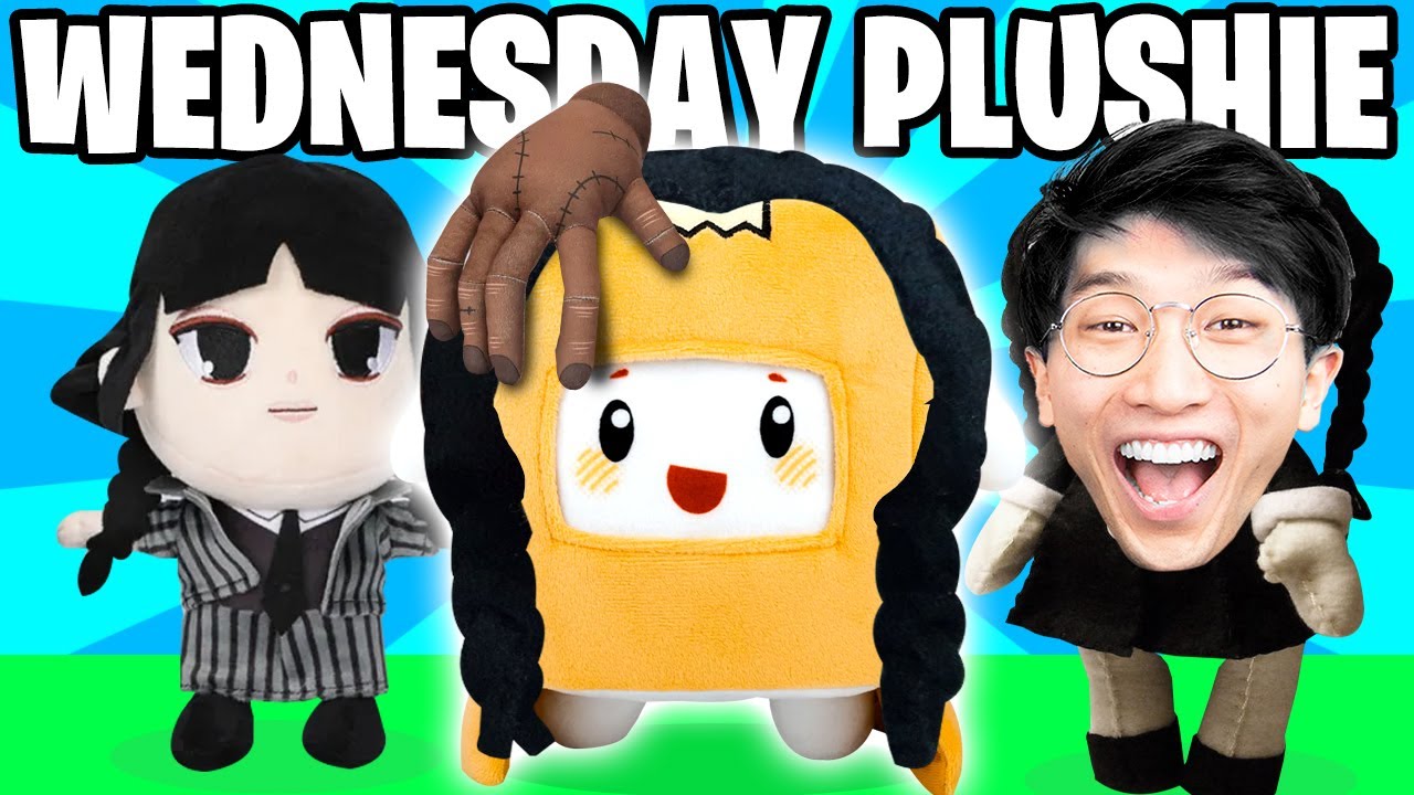 WEDNESDAY VS LANKYBOX *HILARIOUS PLUSHIE ANIMATION!* (ZERO BUDGET ADDAMS FAMILY)