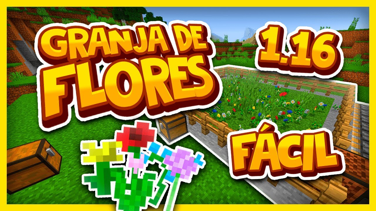 🌹 GRANJA de FLORES Fácil y Eficiente - Tutorial Minecraft 1.15 - 1.16