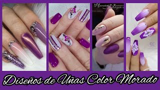 DISEÑOS DE UÑAS💅COLOR MORADO 2021/ UÑAS ACRILICO MORADO-LILA/NAIL  2020-2021/ TREND 2021 - thptnganamst.edu.vn