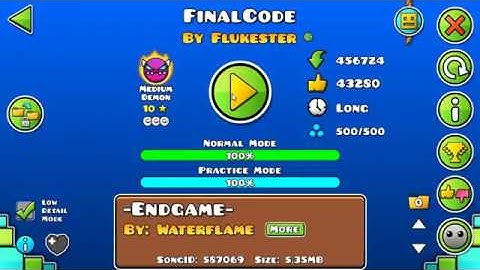 [GD] "FinalCode" by Flukester (Medium Demon) (All Coins) | Geometry Dash 2.113