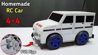 4×4 RC Car - How To Make Remote Control Car At Home From PVC Pipe | घर पर आसनी से बनाएं