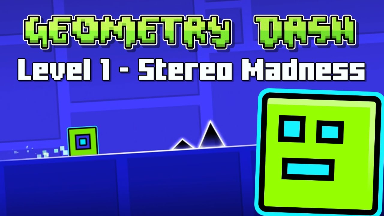 Geometry dash level 1 - Stereo Madness - YouTube
