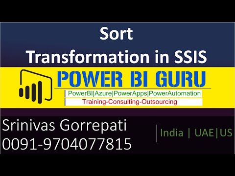 Sort Transformation in SSIS | SSIS Training | MSBI Training by Srinivas Gorrepati