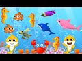 Baby shark song dance under seaworld little shark kids octopus dolphin ocean animals song
