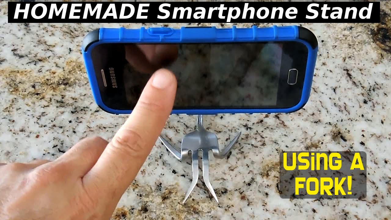 How To Turn A Fork Into A Phone Stand! YouTube