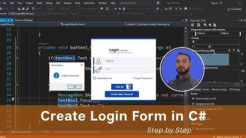How to Create Modern Login UI Window Form in C# Visual Studio Step by Step in Hindi