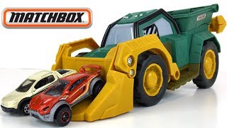 UNBOXING MATCHBOX MIGHTY MACHINE - DUMPIN' LOADER TRUCK WITH METAL VEHICLES DUMP LOAD & RELEASE