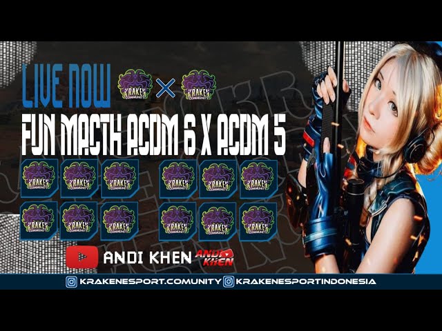 🔴LIVE FUN MATCH ACADEMY 6 X ACADEMY 5 - KRAKEN COMMUNITY 6 MEI 2024 - FF MAX class=