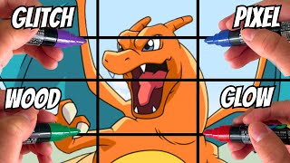 One Drawing, BUT IN 10 DIFFERENT ART Styles! CHARIZARD