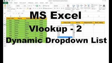Microsoft Excel Tutorial For Beginners(Vlookup Function|Dropdown List) - Part 9