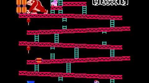 Donkey Kong 1 Player Game B run on NES (3-2-2015)