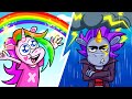 OUR NEW NEIGHBORS ARE UNICORNS! || Dark Unicorn vs Rainbow Unicorn Funny Moments by Pear Couple