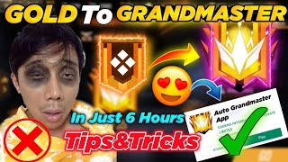 Yes!! Global Top 1 In Only 1 Night Gold To Grandmaster Rank Push Highlights - Garena Free Fire