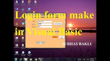 how to make login form in VB 6.0 In bengali