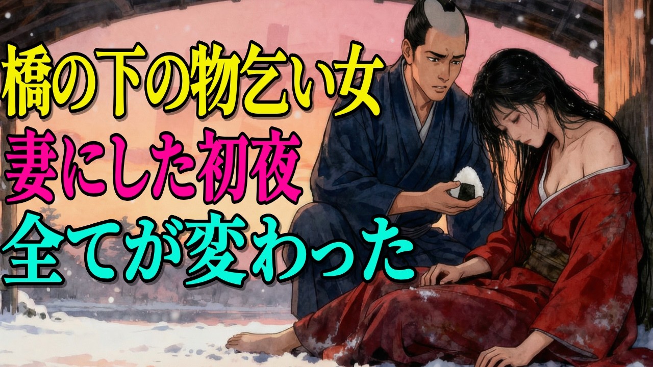 橋の下の呪われ女を妻にした馬鹿な侍、しかし初夜に気づいた妻の本当の正体に驚愕｜民話｜江戸時代｜江戸朗読｜昔話｜