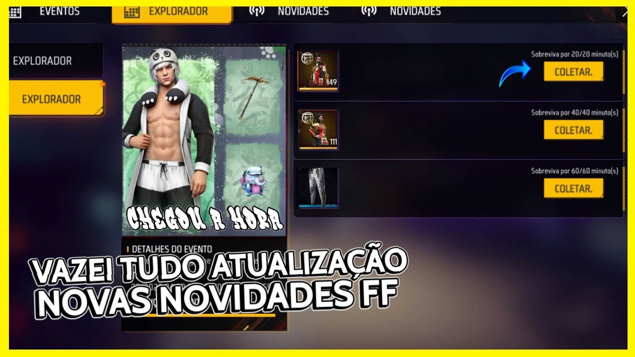 atualização do free fire janeiro 2024: veja o que... CORRE! ATUALIZAÇÃO PREMIOS DA NOVA PARCERIA DO FREE FIRE NOVOS EVENTOS ...