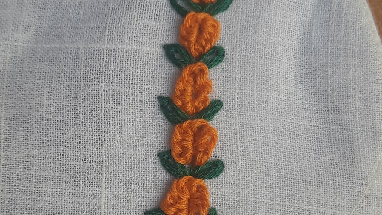 easy hand #embroidery❣🏵  Beautiful  hand design