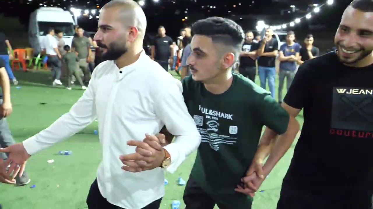 بداويه ودبكة العريس الغالي عزيز شنابله مع الفنان هارون الظاهر والفنان صالح