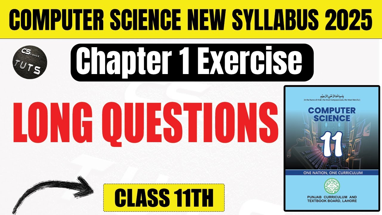 Chapter 1 Exercise Long Questions | 11 computer science part - YouTube