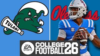 Tulane at Ole Miss - Week 4 Simulation (EA College Football 26)