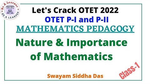Nature of mathematics/nature and importance of mathematics/otet paper 1 and 2/otet2022/ctet2022