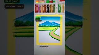 Menggambar pemandangan gunung