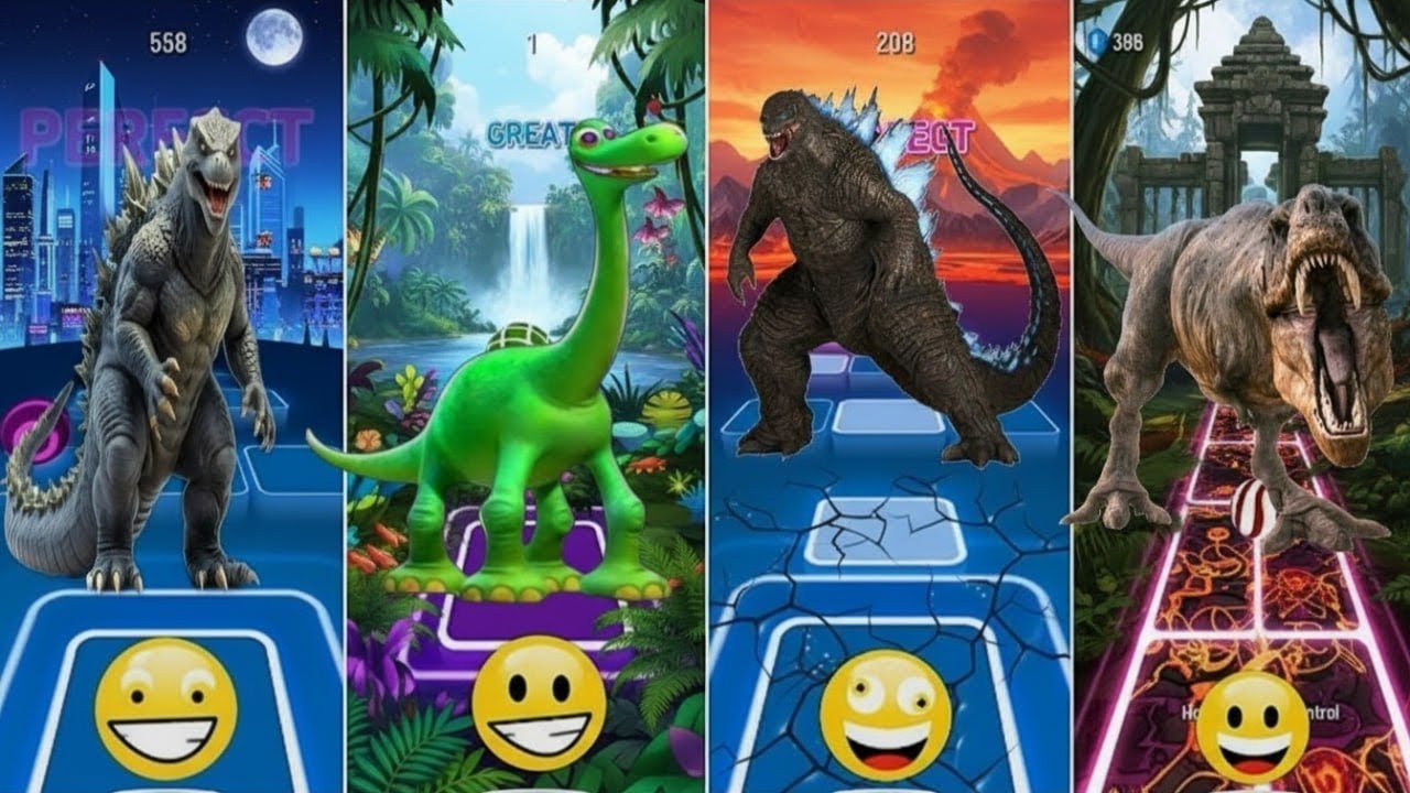 Tiles Hop: Godzilla vs KingKong – Ultimate Dance Battle 🎶🔥