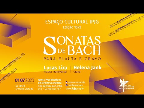 Espaço Cultural IPJG | Sonatas de Bach para flauta e cravo